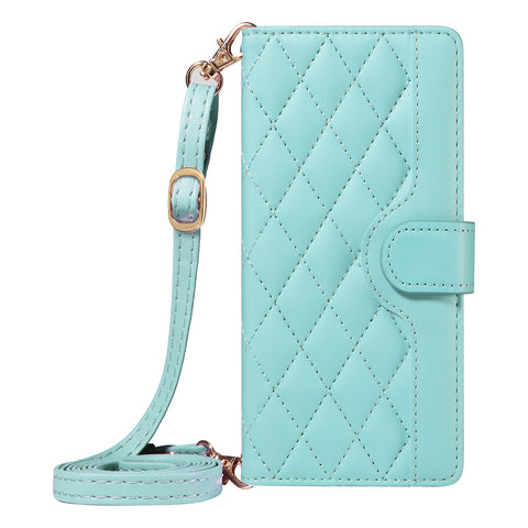 For Motorola Edge 60 5G / Motorola Edge 60 Pro 5G / Motorola Edge (2025) 5G / Motorola Edge 60 Fusion 5G Wallet Case Rhombus Leather Phone Cover with Strap