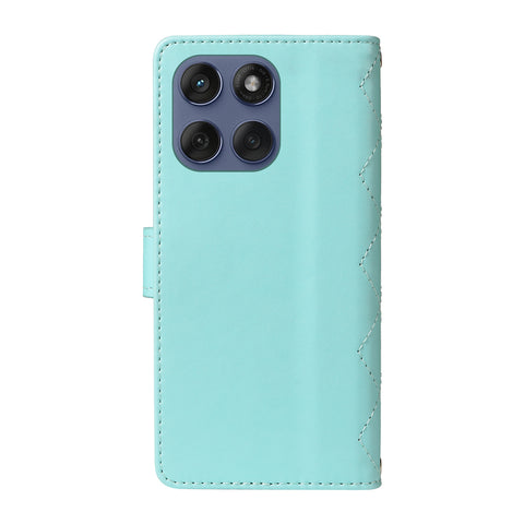 For Motorola Edge 60 5G / Motorola Edge 60 Pro 5G / Motorola Edge (2025) 5G / Motorola Edge 60 Fusion 5G Wallet Case Rhombus Leather Phone Cover with Strap