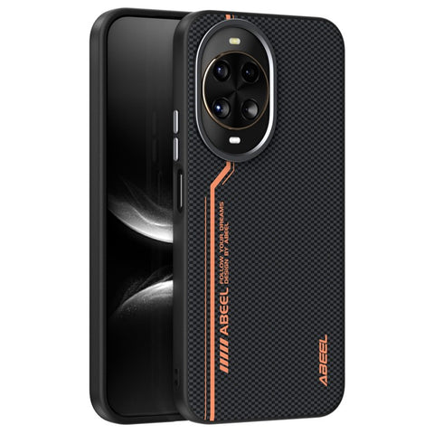 ABEEL For Huawei nova 14 5G Magnetic Case Micro-Embossing 6D Printed PC TPU Aluminum Alloy Leather Phone Cover
