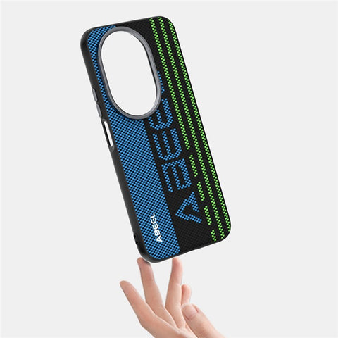 ABEEL For Huawei nova 14 Pro 5G Magnetic Case Micro-Embossing 6D Printed PC TPU Aluminum Alloy Leather Phone Cover
