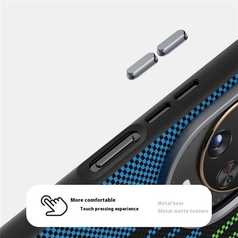 ABEEL For Huawei nova 14 Pro 5G Magnetic Case Micro-Embossing 6D Printed PC TPU Aluminum Alloy Leather Phone Cover