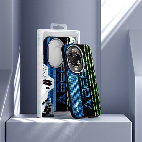 ABEEL For Huawei nova 14 Pro 5G Magnetic Case Micro-Embossing 6D Printed PC TPU Aluminum Alloy Leather Phone Cover