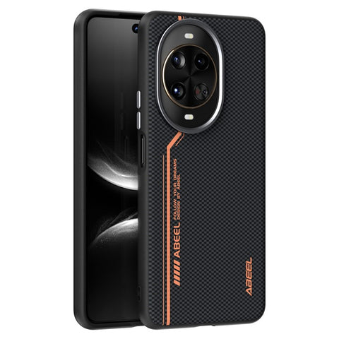 ABEEL For Huawei nova 14 Pro 5G Magnetic Case Micro-Embossing 6D Printed PC TPU Aluminum Alloy Leather Phone Cover