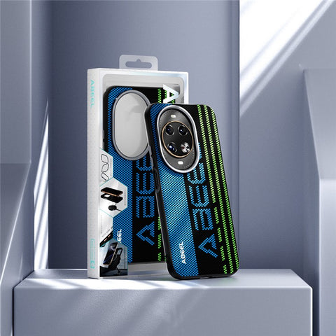 ABEEL For Huawei nova 14 Ultra 5G Magnetic Case Micro-Embossing 6D Printed PC TPU Aluminum Alloy Leather Phone Cover