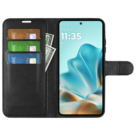 For Motorola Edge 60 Fusion 5G Case Litchi Texture Shockproof Leather Wallet Phone Cover