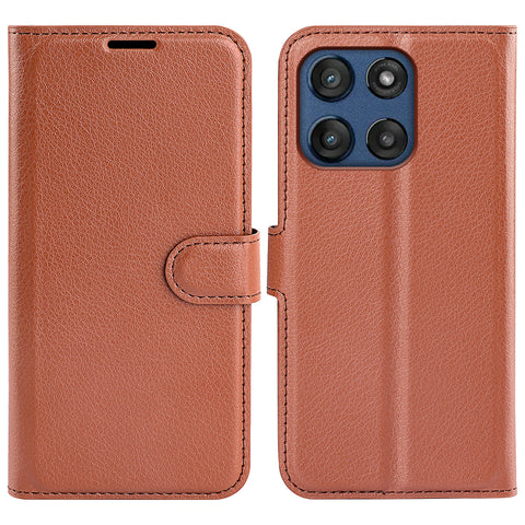 For Motorola Edge 60 Fusion 5G Case Litchi Texture Shockproof Leather Wallet Phone Cover
