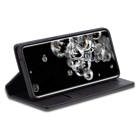LC.IMEEKE For Samsung Galaxy S20 Ultra PU Leather Magnetic Auto-absorbed Flip Case RFID Blocking Wallet Stand Phone Cover