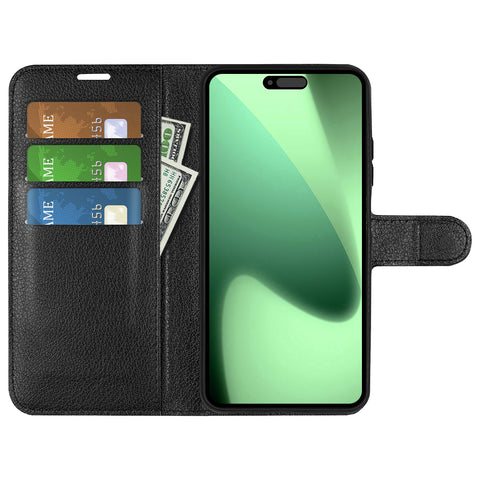 For iPhone 17 Pro Max Case Litchi Texture Shockproof Leather Wallet Phone Cover