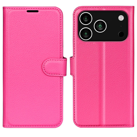 For iPhone 17 Pro Max Case Litchi Texture Shockproof Leather Wallet Phone Cover