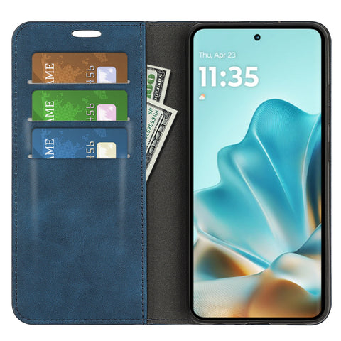 For Motorola Edge 60 Fusion 5G Case Skin Touch Leather Wallet Phone Cover
