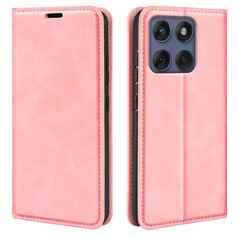 For Motorola Edge 60 Fusion 5G Case Skin Touch Leather Wallet Phone Cover