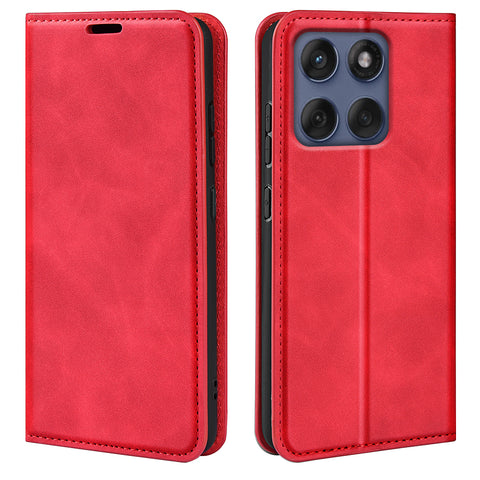 For Motorola Edge 60 Fusion 5G Case Skin Touch Leather Wallet Phone Cover