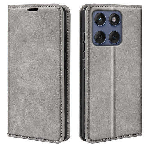 For Motorola Edge 60 Fusion 5G Case Skin Touch Leather Wallet Phone Cover