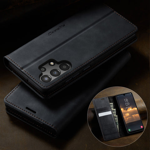 CASEME For Samsung Galaxy M13 5G / A13 4G / A04 4G (164.4mm) / A04s 4G (164.7mm) / A13 5G Case  033 Series RFID Blocking Wallet Leather Phone Cover