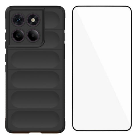 WANLONFENG For Motorola Edge 60 Pro 5G TPU Case  HD Series Anti Slip Phone Cover with Tempered Glass