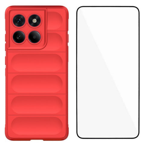 WANLONFENG For Motorola Edge 60 Pro 5G TPU Case  HD Series Anti Slip Phone Cover with Tempered Glass