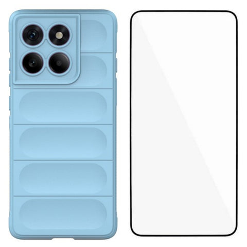WANLONFENG For Motorola Edge 60 Pro 5G TPU Case  HD Series Anti Slip Phone Cover with Tempered Glass