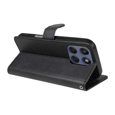 For Motorola Edge 60 5G / Motorola Edge 60 Pro 5G / Motorola Edge (2025) 5G / Motorola Edge 60 Fusion 5G Leather Wallet Case with Strap Solid Color Phone Stand Cover