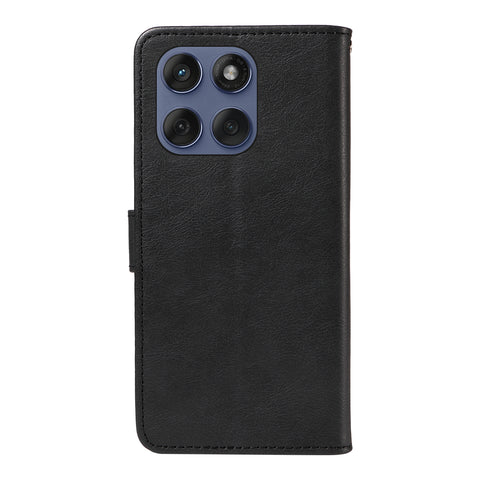 For Motorola Edge 60 5G / Motorola Edge 60 Pro 5G / Motorola Edge (2025) 5G / Motorola Edge 60 Fusion 5G Leather Wallet Case with Strap Solid Color Phone Stand Cover