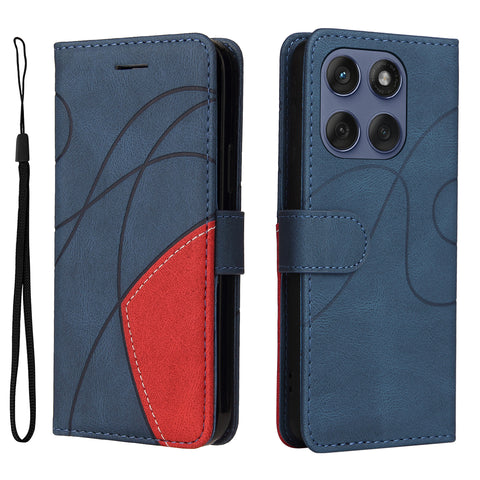For Motorola Edge 60 5G / Motorola Edge 60 Pro 5G / Motorola Edge (2025) 5G / Motorola Edge 60 Fusion 5G Leather Phone Case Stand Wallet with Bi-colour Splicing Design