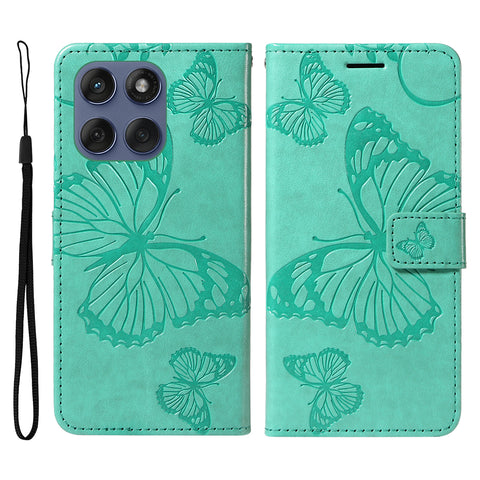 For Motorola Edge 60 5G / Motorola Edge 60 Pro 5G / Motorola Edge (2025) 5G / Motorola Edge 60 Fusion 5G Wallet Case Floral Butterfly Imprinted Leather Phone Cover Stand