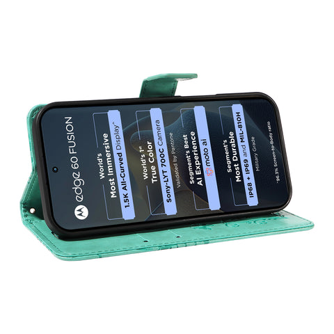 For Motorola Edge 60 5G / Motorola Edge 60 Pro 5G / Motorola Edge (2025) 5G / Motorola Edge 60 Fusion 5G Wallet Case Floral Butterfly Imprinted Leather Phone Cover Stand