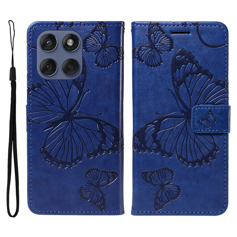 For Motorola Edge 60 5G / Motorola Edge 60 Pro 5G / Motorola Edge (2025) 5G / Motorola Edge 60 Fusion 5G Wallet Case Floral Butterfly Imprinted Leather Phone Cover Stand