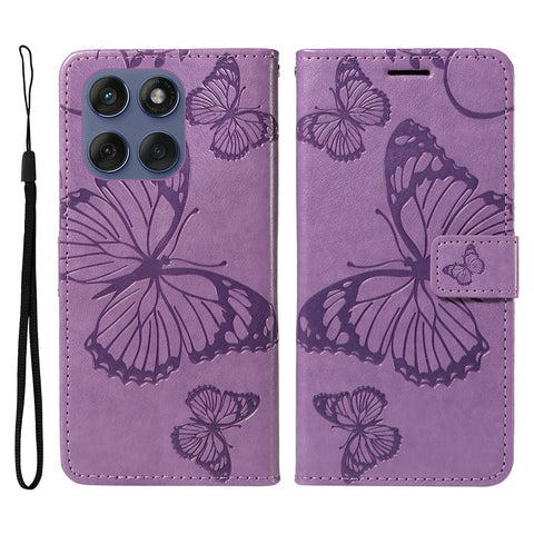 For Motorola Edge 60 5G / Motorola Edge 60 Pro 5G / Motorola Edge (2025) 5G / Motorola Edge 60 Fusion 5G Wallet Case Floral Butterfly Imprinted Leather Phone Cover Stand