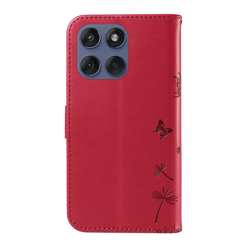 For Motorola Edge 60 5G / Motorola Edge 60 Pro 5G / Motorola Edge (2025) 5G / Motorola Edge 60 Fusion 5G Leather Wallet Case with Strap Dandelion Imprint Phone Stand Cover