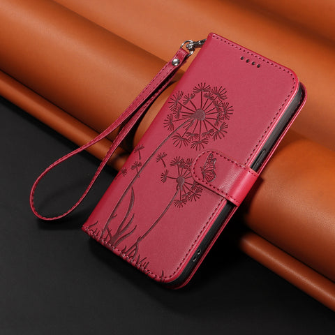For Motorola Edge 60 5G / Motorola Edge 60 Pro 5G / Motorola Edge (2025) 5G / Motorola Edge 60 Fusion 5G Leather Wallet Case with Strap Dandelion Imprint Phone Stand Cover
