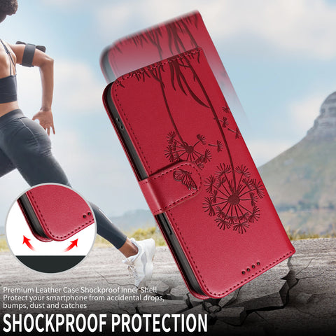 For Motorola Edge 60 5G / Motorola Edge 60 Pro 5G / Motorola Edge (2025) 5G / Motorola Edge 60 Fusion 5G Leather Wallet Case with Strap Dandelion Imprint Phone Stand Cover