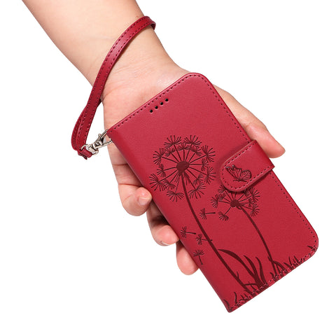 For Motorola Edge 60 5G / Motorola Edge 60 Pro 5G / Motorola Edge (2025) 5G / Motorola Edge 60 Fusion 5G Leather Wallet Case with Strap Dandelion Imprint Phone Stand Cover