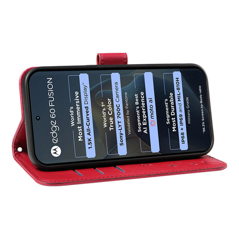 For Motorola Edge 60 5G / Motorola Edge 60 Pro 5G / Motorola Edge (2025) 5G / Motorola Edge 60 Fusion 5G Leather Wallet Case with Strap Dandelion Imprint Phone Stand Cover