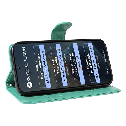 For Motorola Edge 60 5G / Motorola Edge 60 Pro 5G / Motorola Edge (2025) 5G / Motorola Edge 60 Fusion 5G PU Leather Cases Flower Pattern Wallet Stand Phone Cover with Strap
