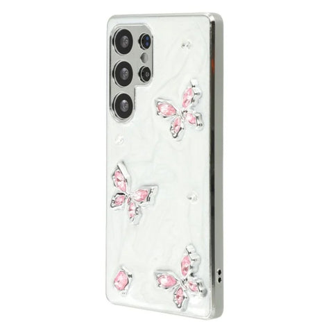 WANLONFENG For Samsung Galaxy S23 Ultra Case  Electroplated Epoxy TPU + Acrylic Phone Cover with Tempered Glass