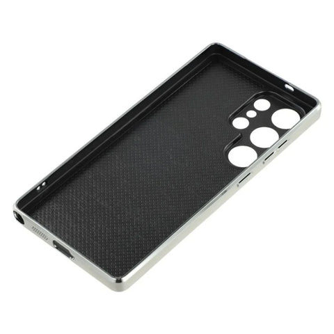 WANLONFENG For Samsung Galaxy S23 Ultra Case  Electroplated Epoxy TPU + Acrylic Phone Cover with Tempered Glass