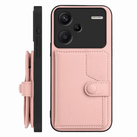 For Xiaomi Redmi Note 13 Pro+ 5G Case RFID Blocking Card Holder Kickstand TPU + PU Leather Phone Back Cover
