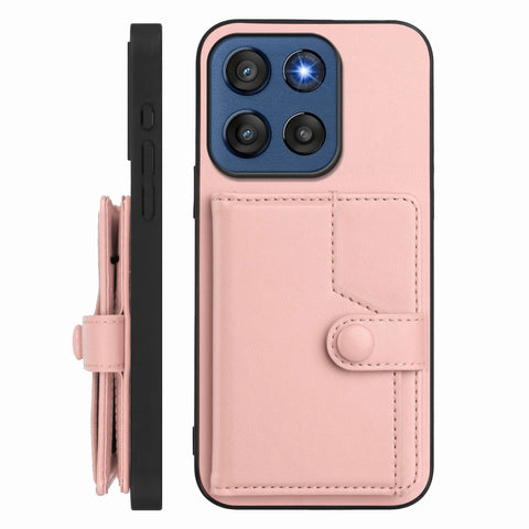 For Motorola Edge 60 Stylus 5G Case RFID Blocking Card Holder Kickstand TPU + PU Leather Phone Back Cover