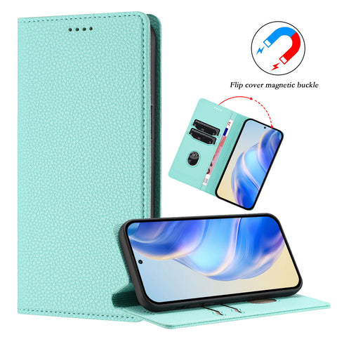For Xiaomi Poco X6 5G / Xiaomi Redmi Note 13 Pro 5G Wallet Case RFID Blocking Litchi Texture Leather Mobile Cover