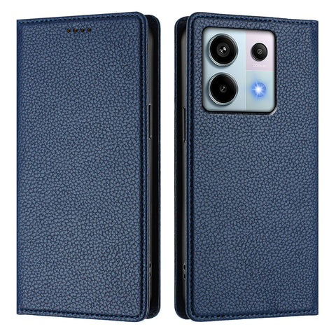 For Xiaomi Poco X6 5G / Xiaomi Redmi Note 13 Pro 5G Wallet Case RFID Blocking Litchi Texture Leather Mobile Cover