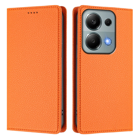 For Xiaomi Poco M6 Pro 4G / Xiaomi Redmi Note 13 Pro 4G Wallet Case RFID Blocking Litchi Texture Leather Mobile Cover