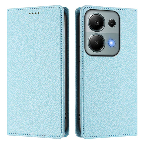 For Xiaomi Poco M6 Pro 4G / Xiaomi Redmi Note 13 Pro 4G Wallet Case RFID Blocking Litchi Texture Leather Mobile Cover