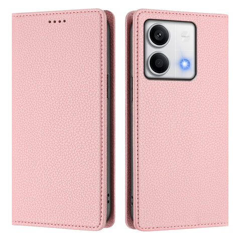 For Xiaomi Redmi Note 13 5G (China) / Xiaomi Redmi Note 13 5G Wallet Case RFID Blocking Litchi Texture Leather Mobile Cover