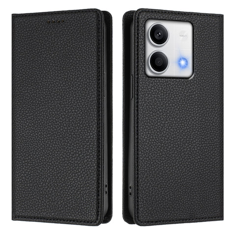 For Xiaomi Redmi Note 13 5G (China) / Xiaomi Redmi Note 13 5G Wallet Case RFID Blocking Litchi Texture Leather Mobile Cover