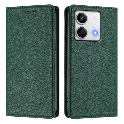 For Xiaomi Redmi Note 13 5G (China) / Xiaomi Redmi Note 13 5G Wallet Case RFID Blocking Litchi Texture Leather Mobile Cover