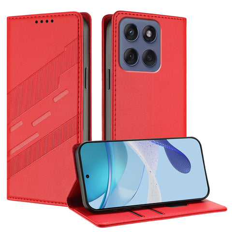 For Motorola Edge 60 Fusion 5G Phone Cases Punk Style Imprinted Wallet Stand Leather Cover