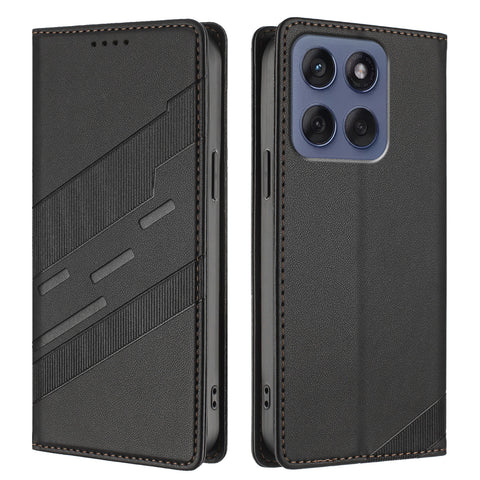 For Motorola Edge 60 Fusion 5G Phone Cases Punk Style Imprinted Wallet Stand Leather Cover