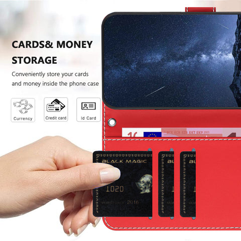 For Xiaomi 14T Pro Phone Cases Wallet Stand Color Splicing Leather Cover with Magnetic Clasp