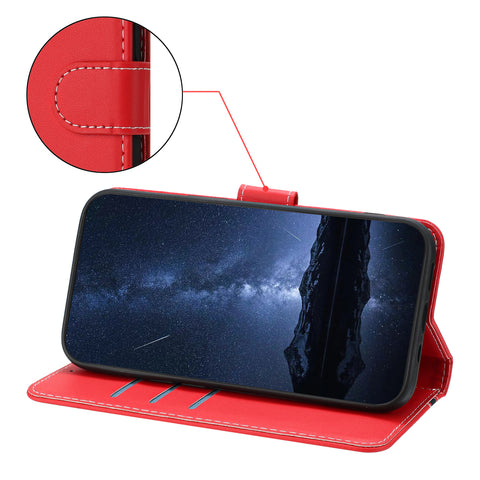 For Xiaomi 14T Pro Phone Cases Wallet Stand Color Splicing Leather Cover with Magnetic Clasp