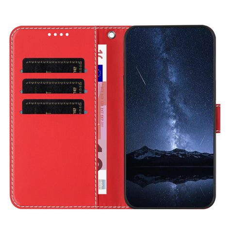 For Xiaomi 14T Pro Phone Cases Wallet Stand Color Splicing Leather Cover with Magnetic Clasp